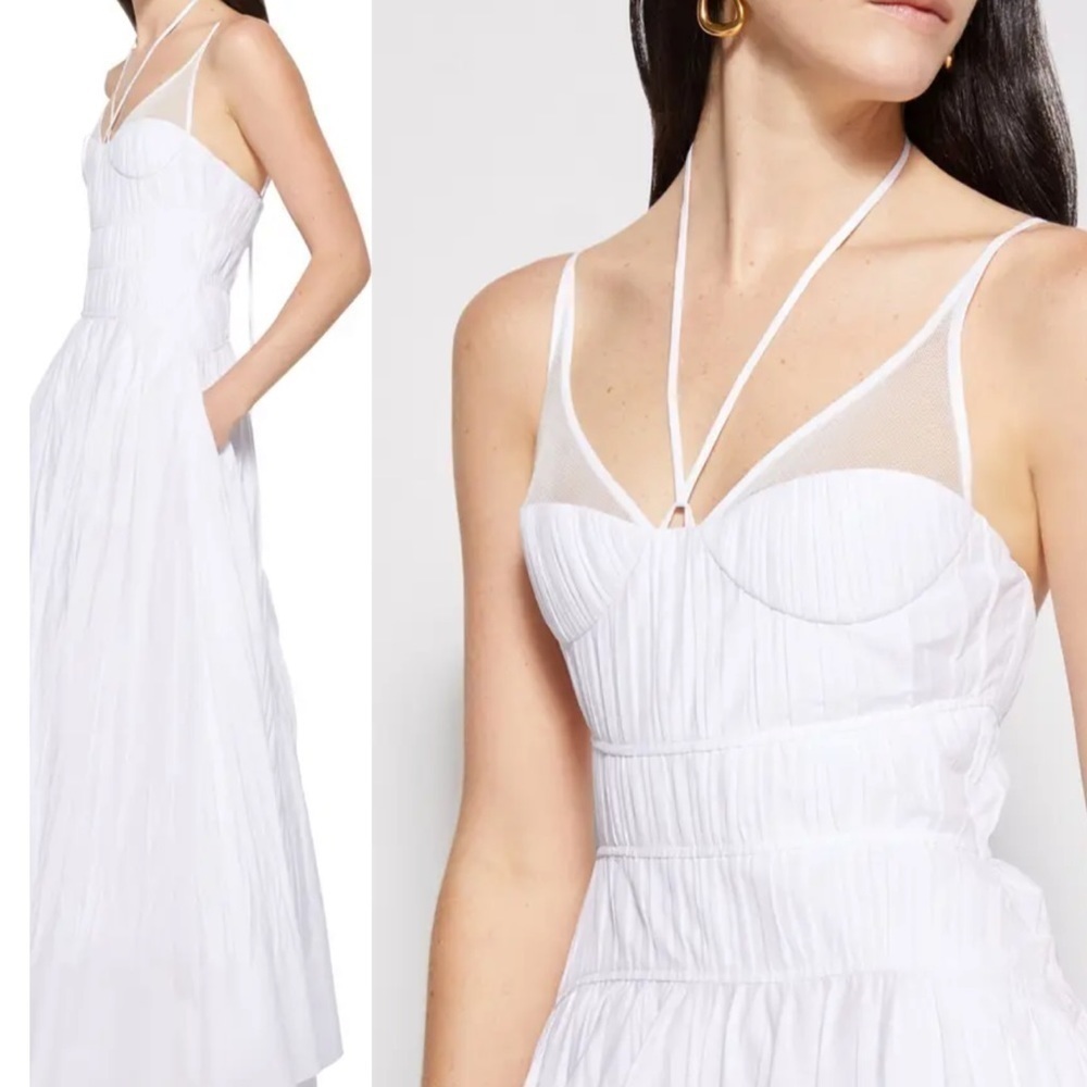 Jonathan Simkhai Indy Plisse Maxi Dress US 4